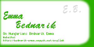 emma bednarik business card